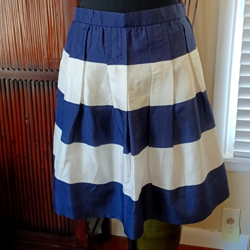 J.Crew Silk Rugby Strip Skirt